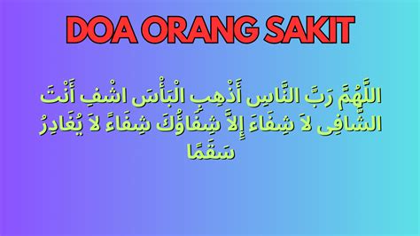 Doa Orang Sakit Mendoakan Kesembuhan Dan Kesihatan Info Pelajar