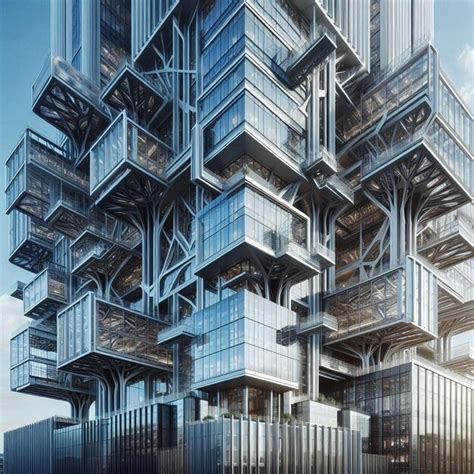 Futuristic Modern Architecture Ai Image Premium AI Generated Image