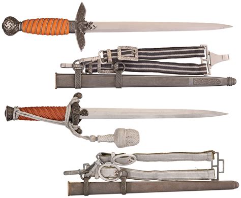 Two German Dress Daggers With Sheaths And Hangers Rock Island Auction