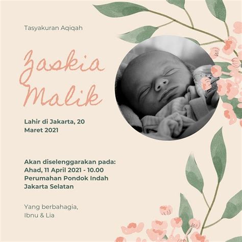 √ 25 Contoh Undangan Aqiqah Sederhana Word Bisa Edit Onpos