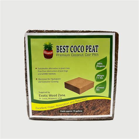 Premium Coco Peat Organic Kg Block Expands Gallon