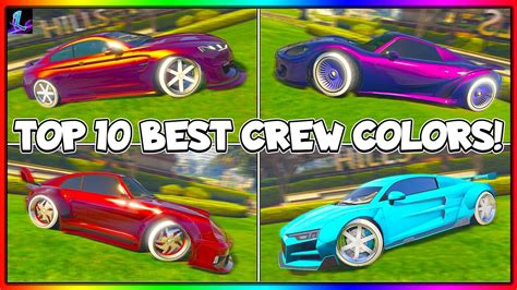 The TOP 10 BEST CREW COLORS In GTA 5 Online 2023 Modded Crew Colors