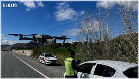 Jandarmadan dronlu trafik denetimi Elazığ Haberleri