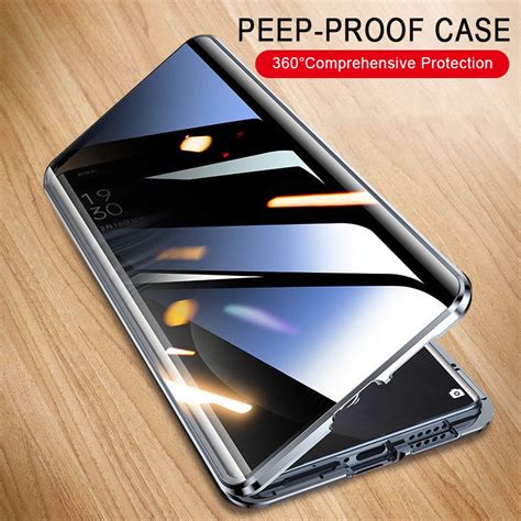 360 Anti Peeping Privacy Double Sided Tempered Glass Case For Huawei Mate 40 Honor 50 Nova 9 P50