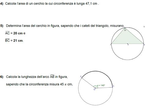 Verifica Su Circonferenza E Cerchio Matematica Facile