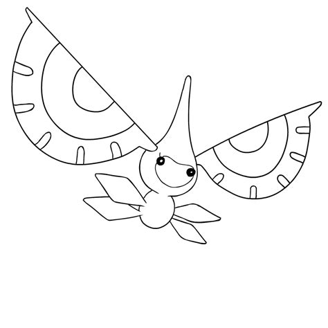 Disegno Di Masquerain Dei Pokémon Di Terza Generazione Da Colorare