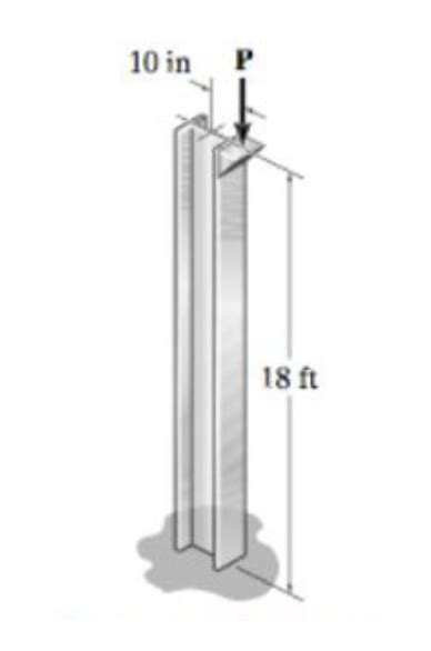 Solved The Structural Column W14 X53 Is Fixed At Its Base Chegg