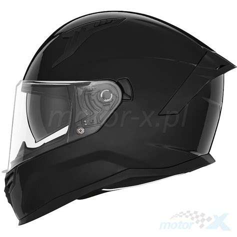 Kask integralny full face z blendą Nox N401 Czarny Połysk motor x pl