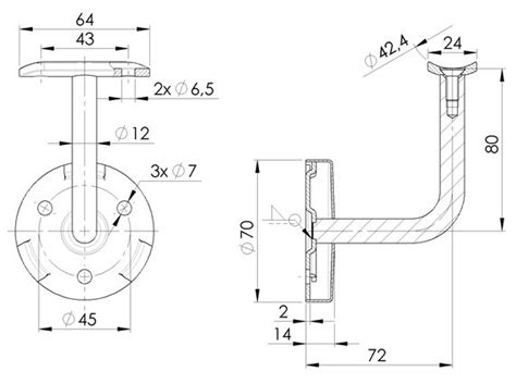 Soporte Pasamano De Tubo 0117 Acero Inoxidable