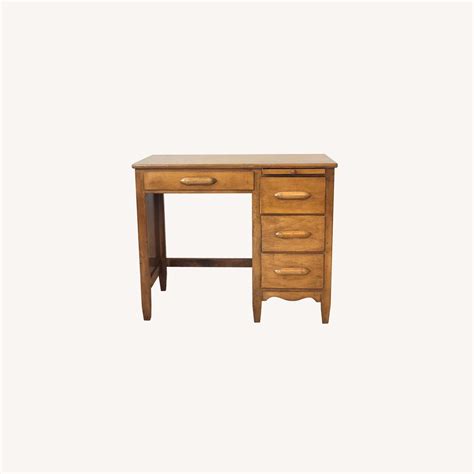 Vintage Solid Wood Desk Aptdeco