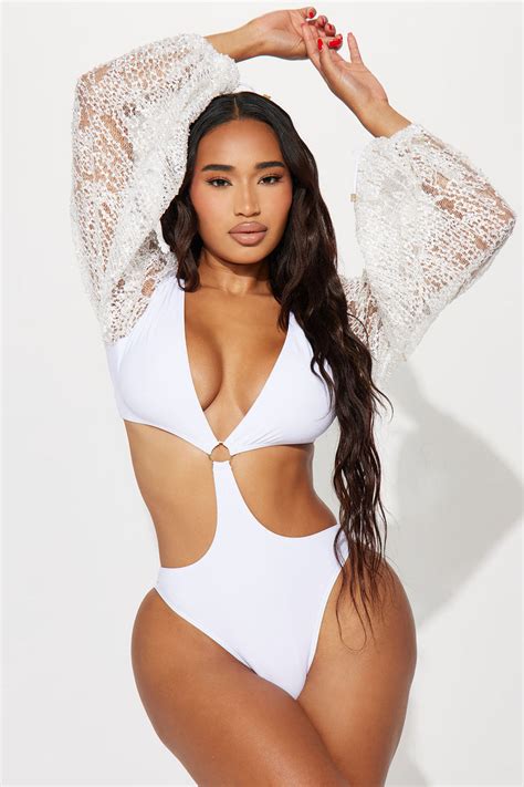 Mermaids Are Real 1 Piece Swimsuit White Fashion Nova Swimwear Fashion Nova