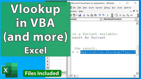 Vlookup Using Macros In Excel Worksheet Functions For Vba Youtube