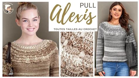 🧶 Pull Alexis Top Down Hyper Feminin En Toutes Tailles Au Crochet 🧶