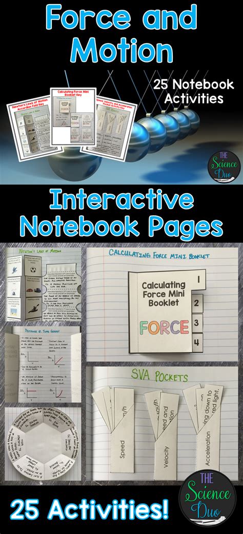 Force And Motion Interactive Notebook Pages Interactive Science Notebook Interactive Science