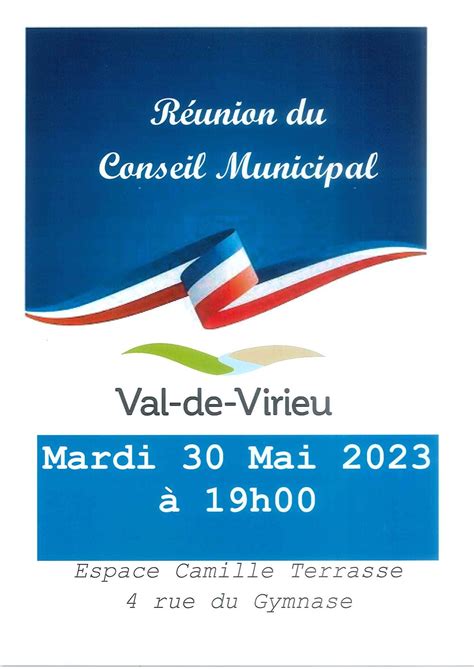 Réunion du Conseil Municipal Commune de Val de Virieu