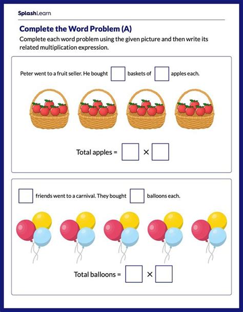 Word Problems Worksheets Free And Printable Splashlearn