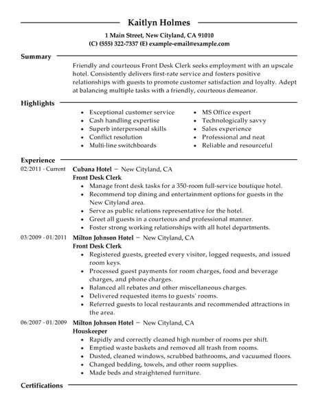 Resume Templates Hospitality Resume Templates Good Resume Examples