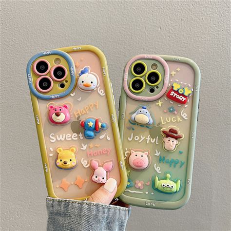 Crashstar Cute Cartoon D Stickers Transparent Hard Shockproof Phone