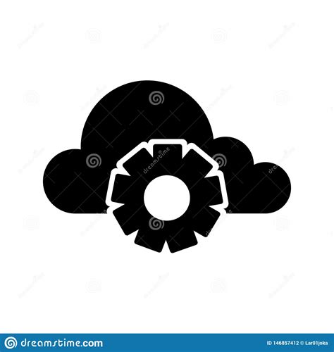 Icono Computacional De La Nube Con Un S Mbolo Del Engranaje Ilustraci N