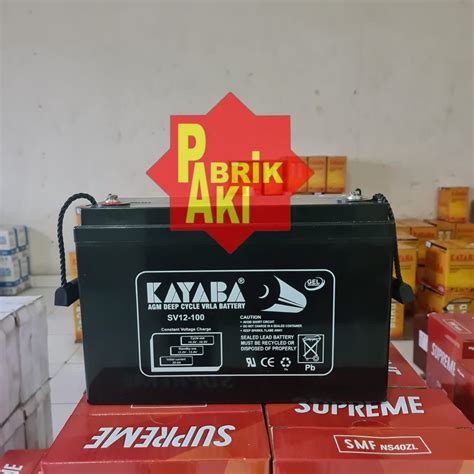 Jual AKI UPS KAYABA DEEP CYCLE VRLA BATTERY SV 12 100 12V 100AH SOLAR