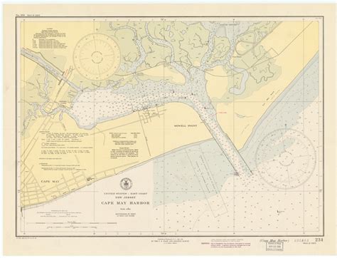 Cape May Harbor 1945 Old Map Nautical Chart AC Harbors 234 New