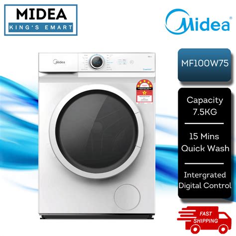 Free Shipping Midea Mf100w75 Front Load Washing Machine 75kg 5