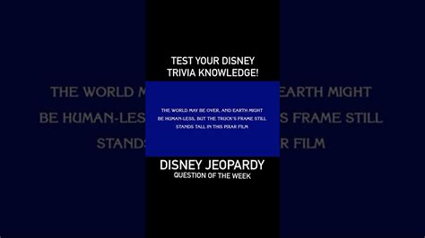 Mydisneyfix Disney Jeopardy Question Of The Week Full Episode