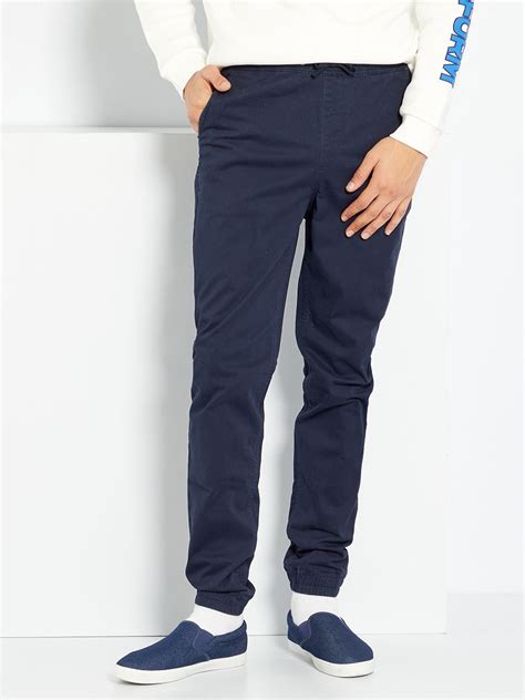 Pantalón chino corte jogger azul Kiabi 15 00