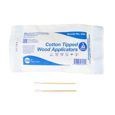 Cotton Tipped Wood Applicators Non Sterile Dynarex Corporation