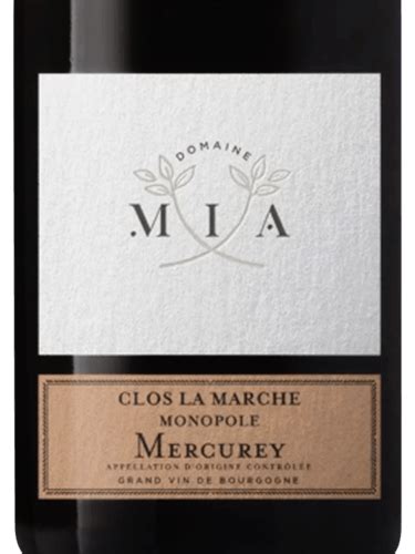 Domaine MIA Mercurey Clos La Marche Monopole Vivino France