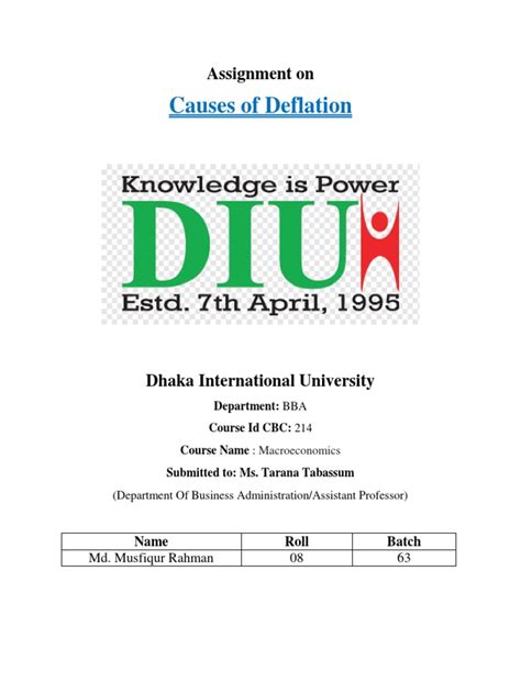 Causes of Deflation | PDF | Deflation | Money Supply