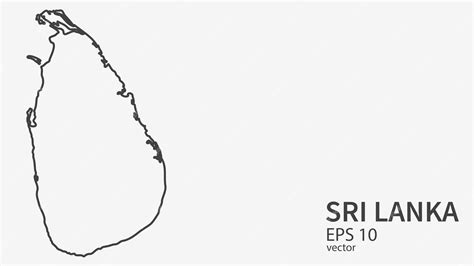 Premium Vector Vector Line Map Of Sri Lanka Vector Design Isolated On