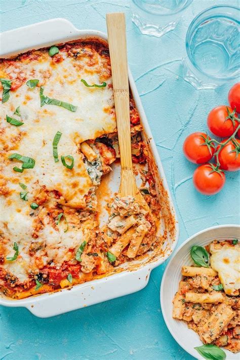 Easy Vegetarian Baked Ziti Recipe Veggie Packed