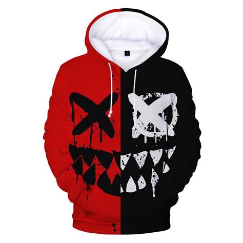 Buy Xoxo Pattern Trendy Devil Smiling Face 3d Printed Hoodie