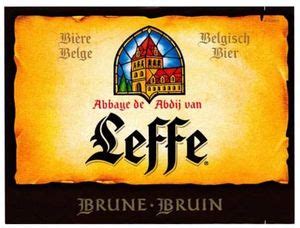 Drink Label Abbaye De Leffe Brune Bruin Brouwerij Hoegaarden InBev