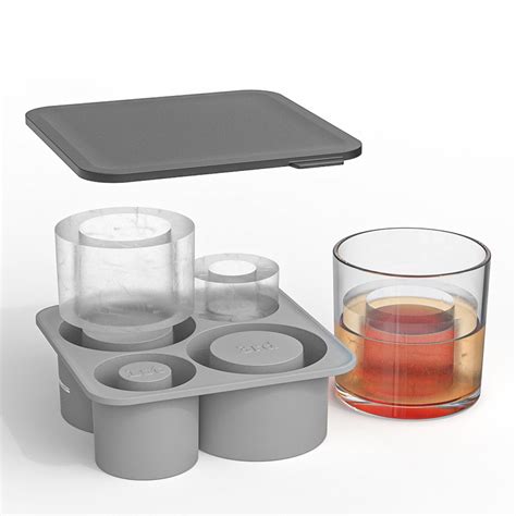 Komiseup Ice Tray For Stanley Cup Silicone Ice Cube Tray With Lid Ice