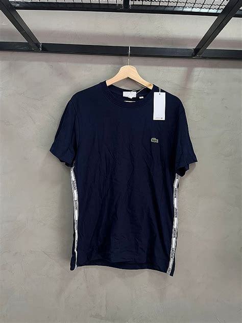 Camiseta Lacoste Azul Marinho Faixa Jnoriginalshop