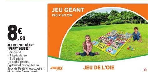 Promo JEU DE L OIE GÉANT FERRY JOUETS chez E Leclerc