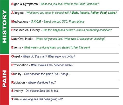 Sample And Opqrst Emergency Medical Responder Emt Study Emt Basic