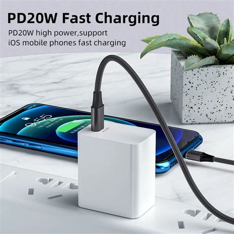 Chargeur Usb De Type C Pd 20wadaptateur Secteur Muralpour Téléphone