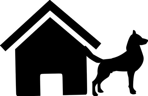 Dog House Silhouette Free Vector Graphic On Pixabay