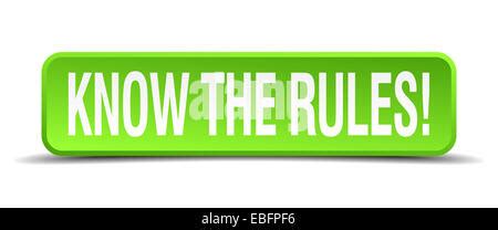 rules green  realistic square isolated button stock photo alamy