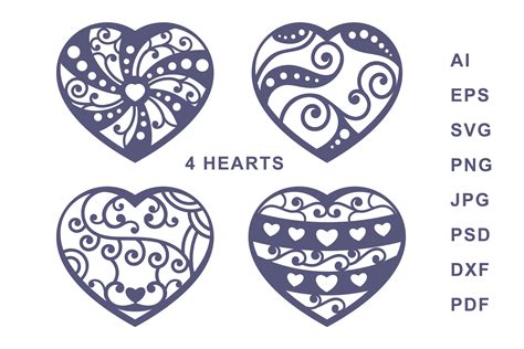 Heart Svg Cut File For Crafters 1091669 Elements Design Bundles