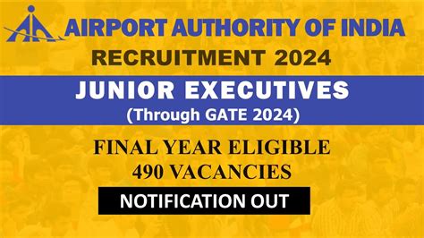 Aai Recruitment Junior Executives Eligibility Criteria