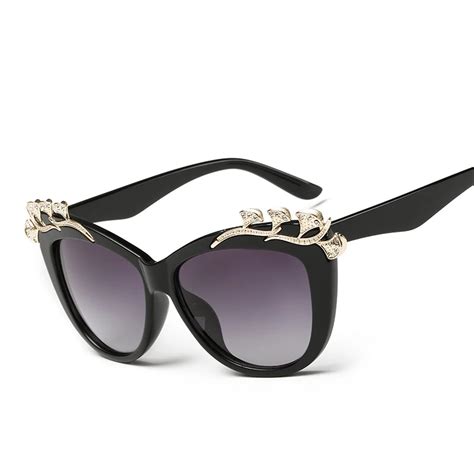 Laura Fairy Fashion Style Big Frame Women Sun Glasses Diamond