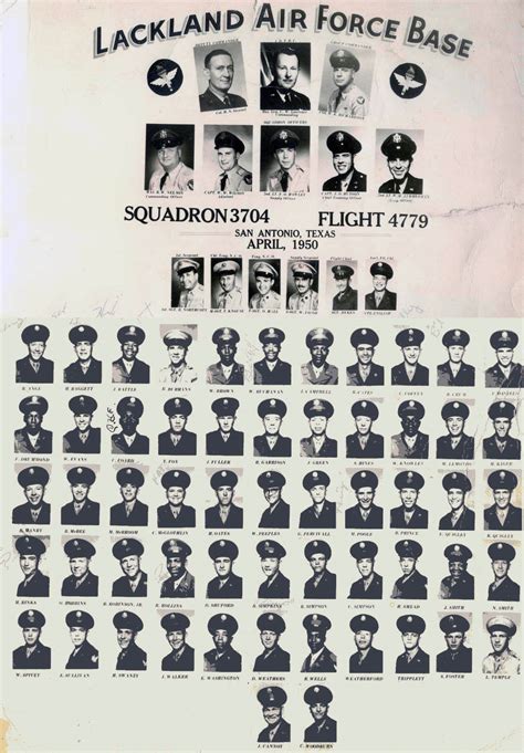 1950 59 Lackland Afb Tx 1950 Lackland Afb Squadron 3704 Flight 4779 The Military Yearbook