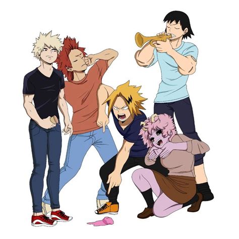 Bakusquad Mina Ashido Bakugou Katsuki Kirishima Eijirou Denki