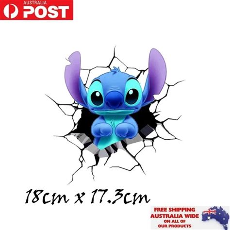 Disney Cartoon Cute Stitch Sticker Novelty Vinyl Decal Car Window Bumper Laptop Eur 10 19