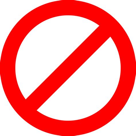 Red Prohibition Sign Png