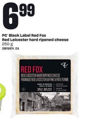 PC BLACK LABEL RED FOX RED LEICESTER HARD RIPENED CHEESE 250 G Offer At